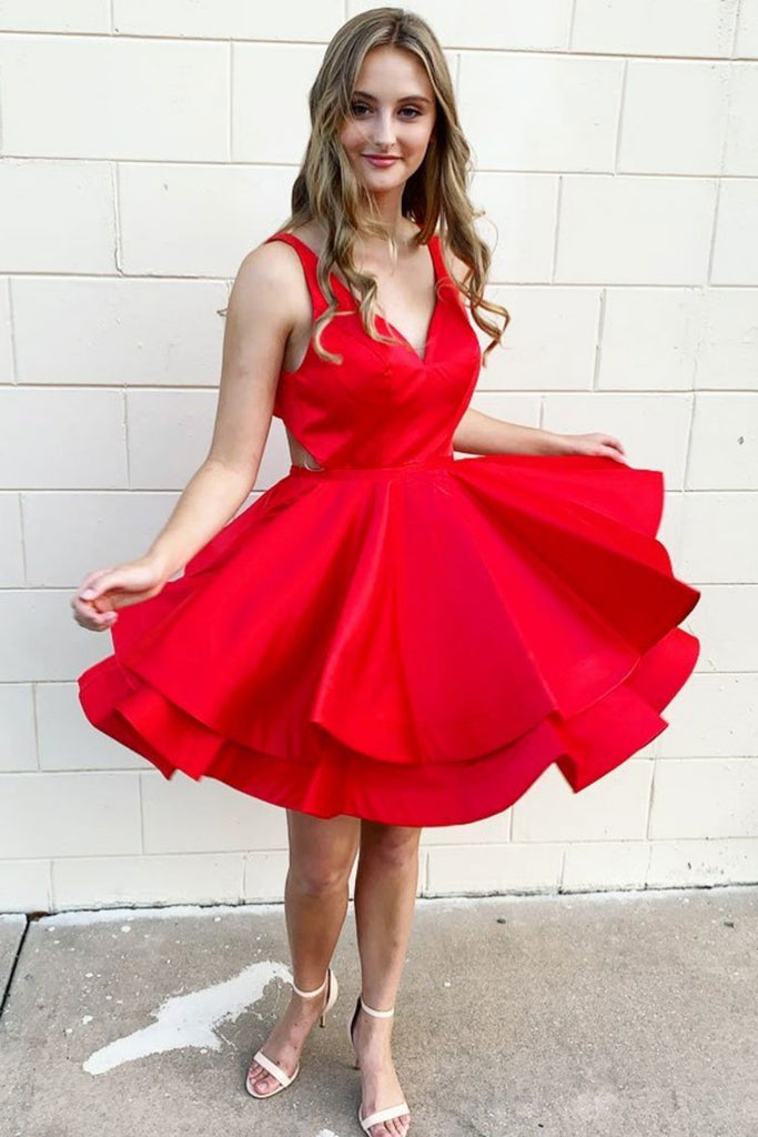 layered red dress