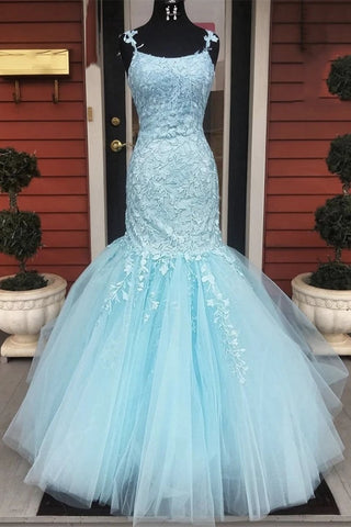blue mermaid wedding dress