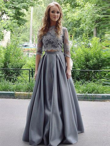 formal dresses gray