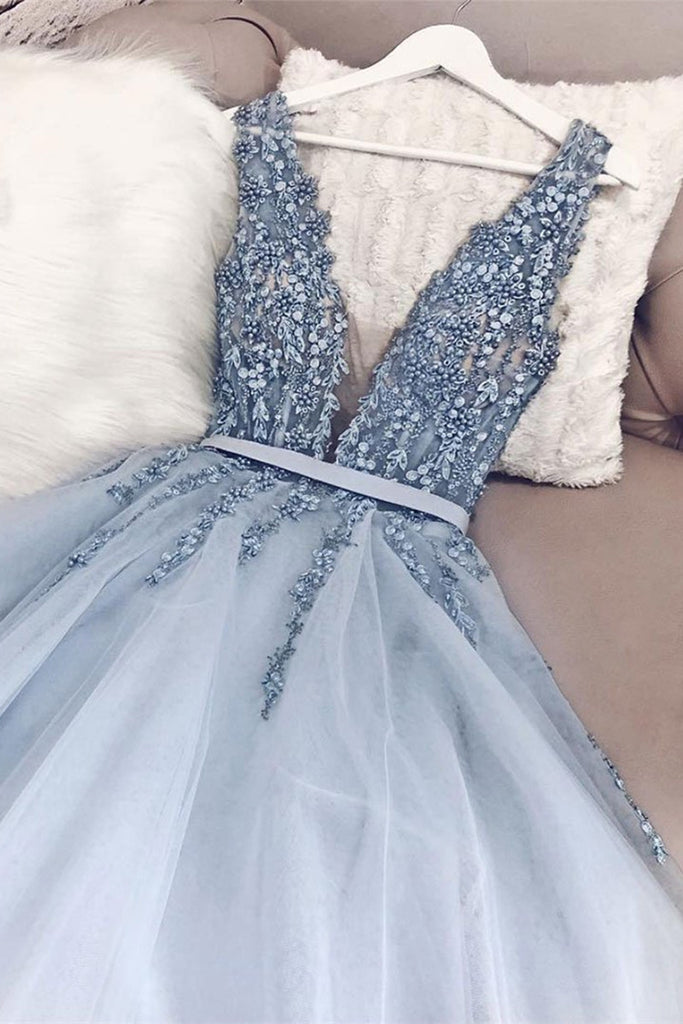 light blue beaded dress