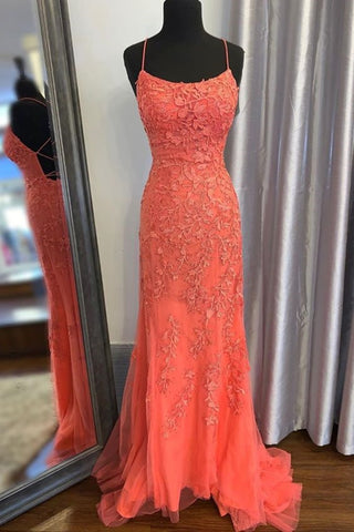 orange grad dress