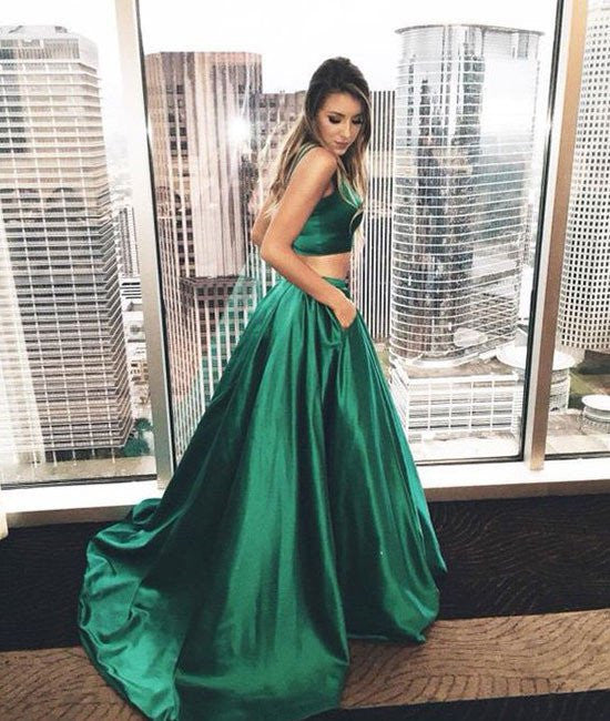 long green evening dress