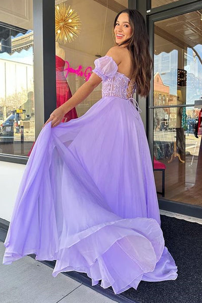 Strapless Sweetheart Neck Purple Lace Long Prom Dress Lavender Lace F Abcprom 