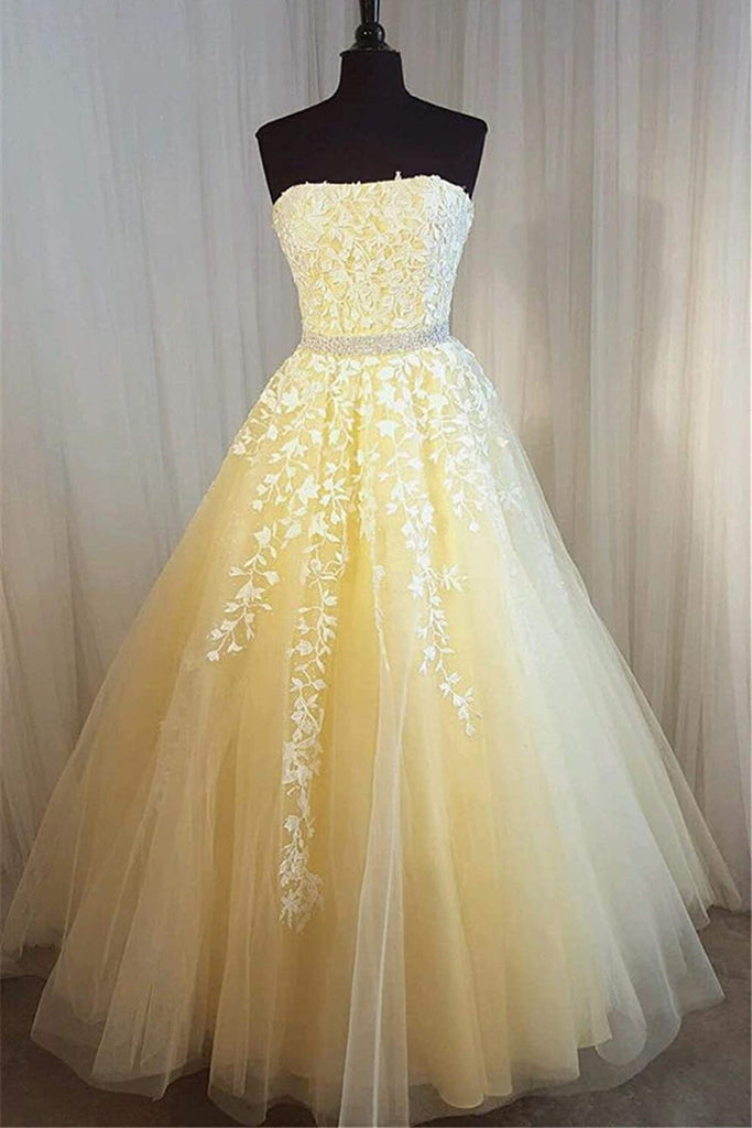 evening gown yellow