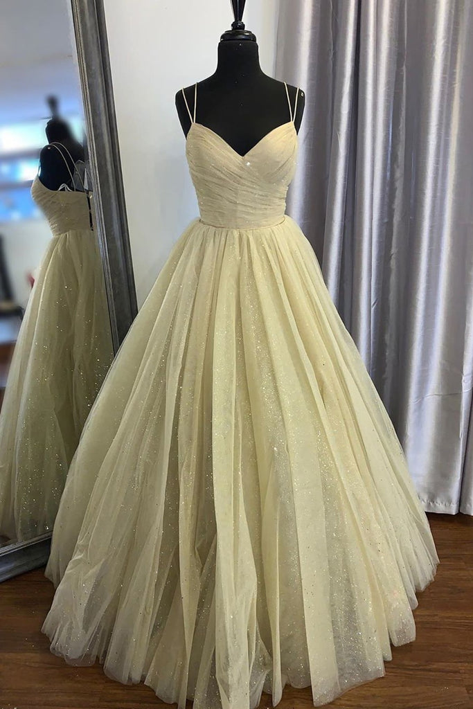 yellow ball gown dress