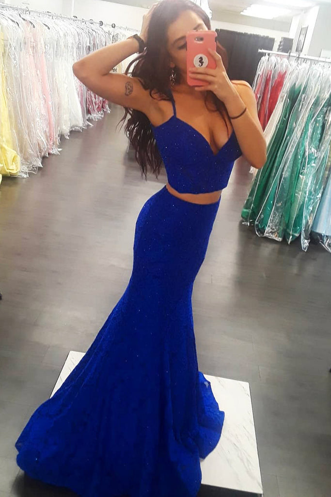 royal blue dress two piece