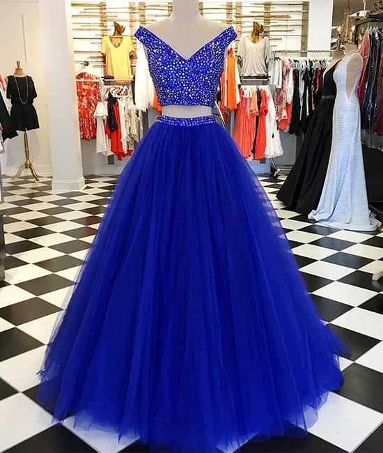 ball gown off the shoulder prom dress