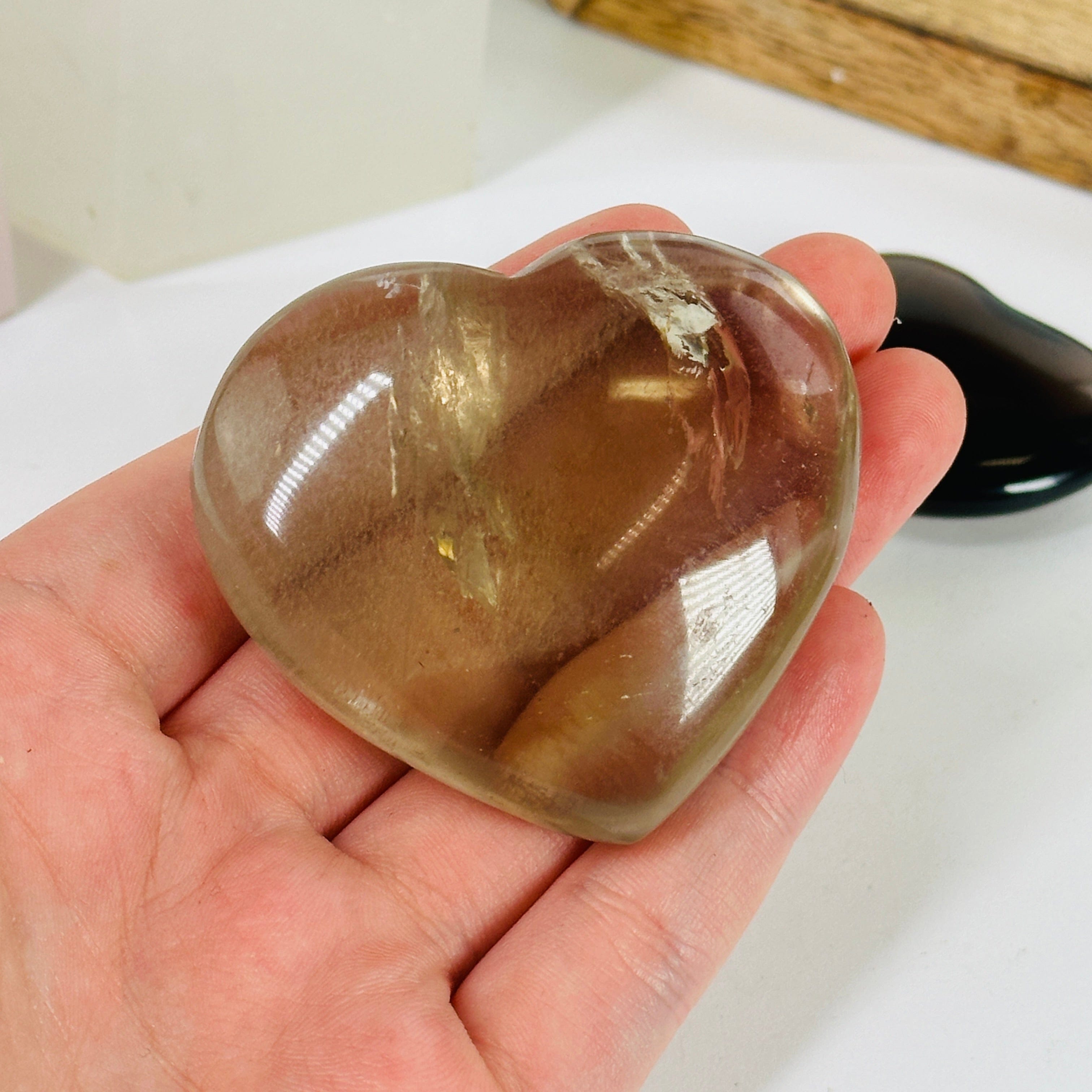 Smoky Quartz Crystal Heart YOU CHOOSE