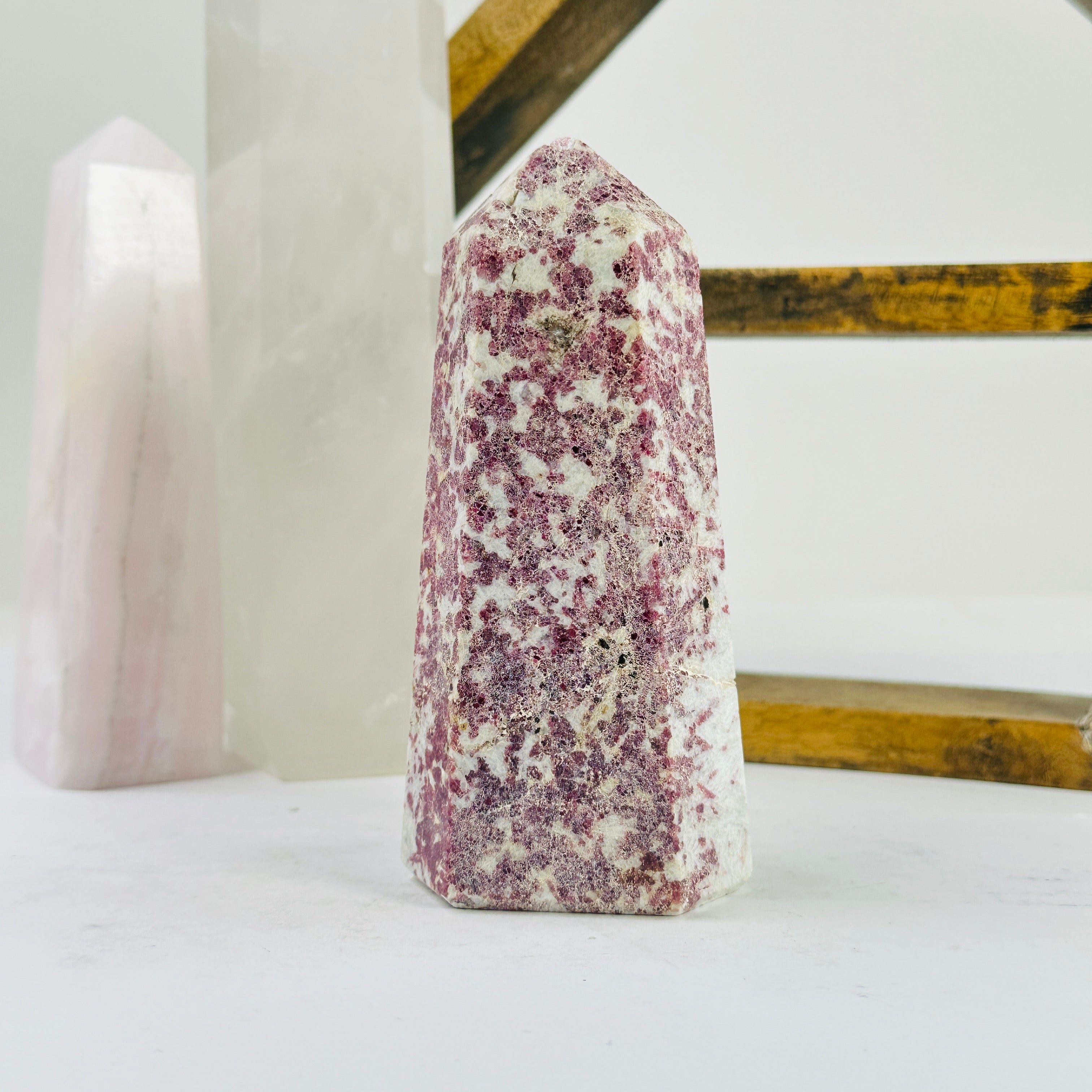 Pink Tourmaline on Matrix Crystal Point Rare Find