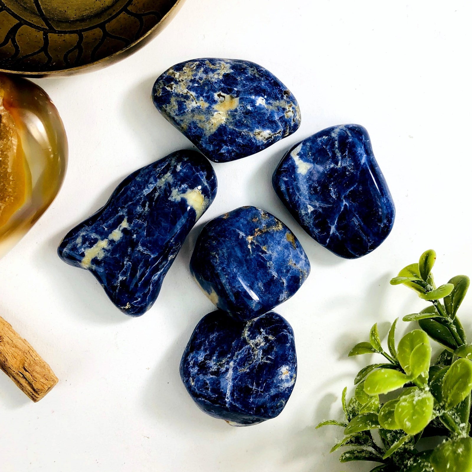 Blue Sodalite Tumbled Stones Chips Gemstones - Polished Stones - Jewel