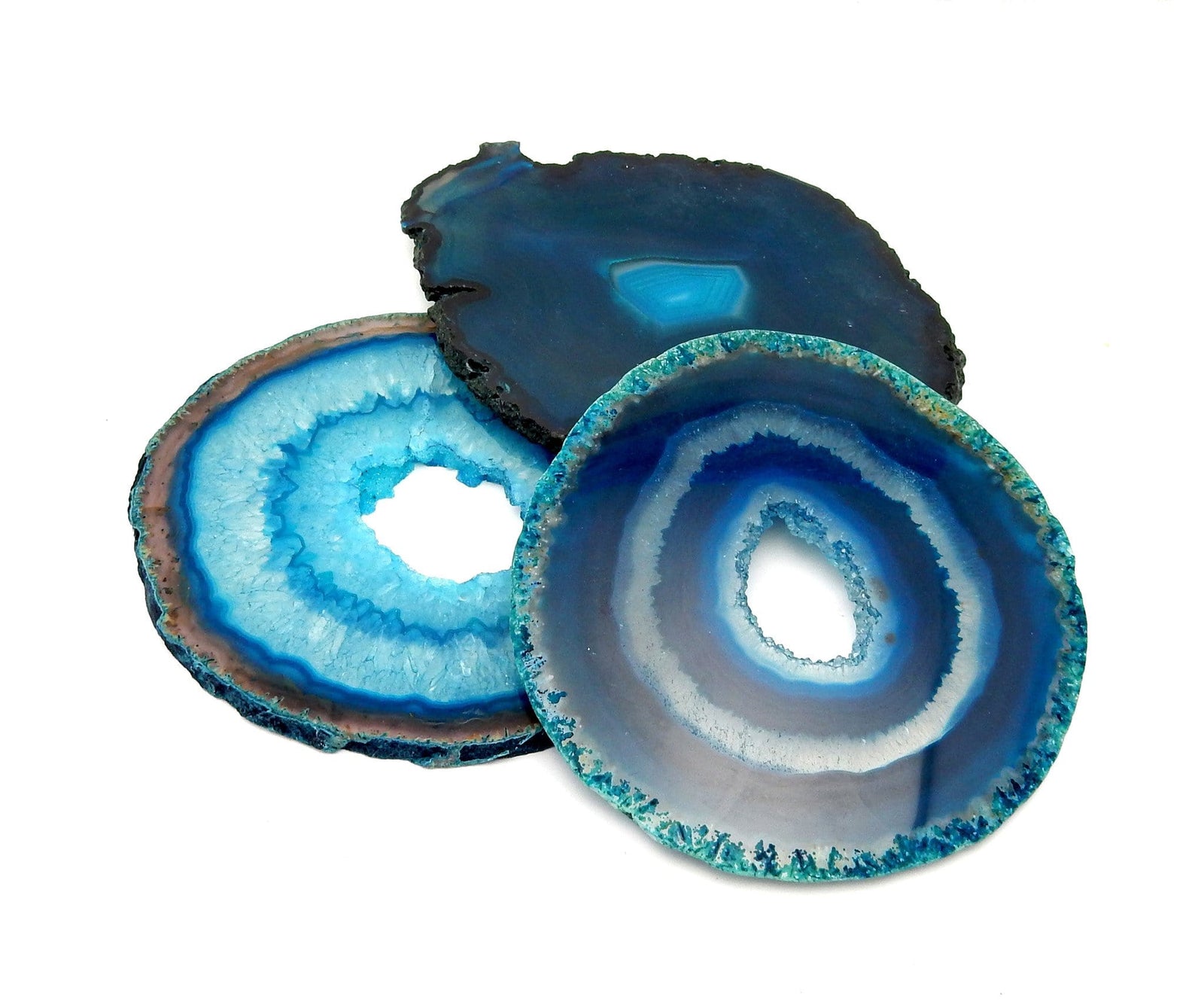 Teal Agate Slice - Agate Slices #5 - Great for Coasters and Home Decor