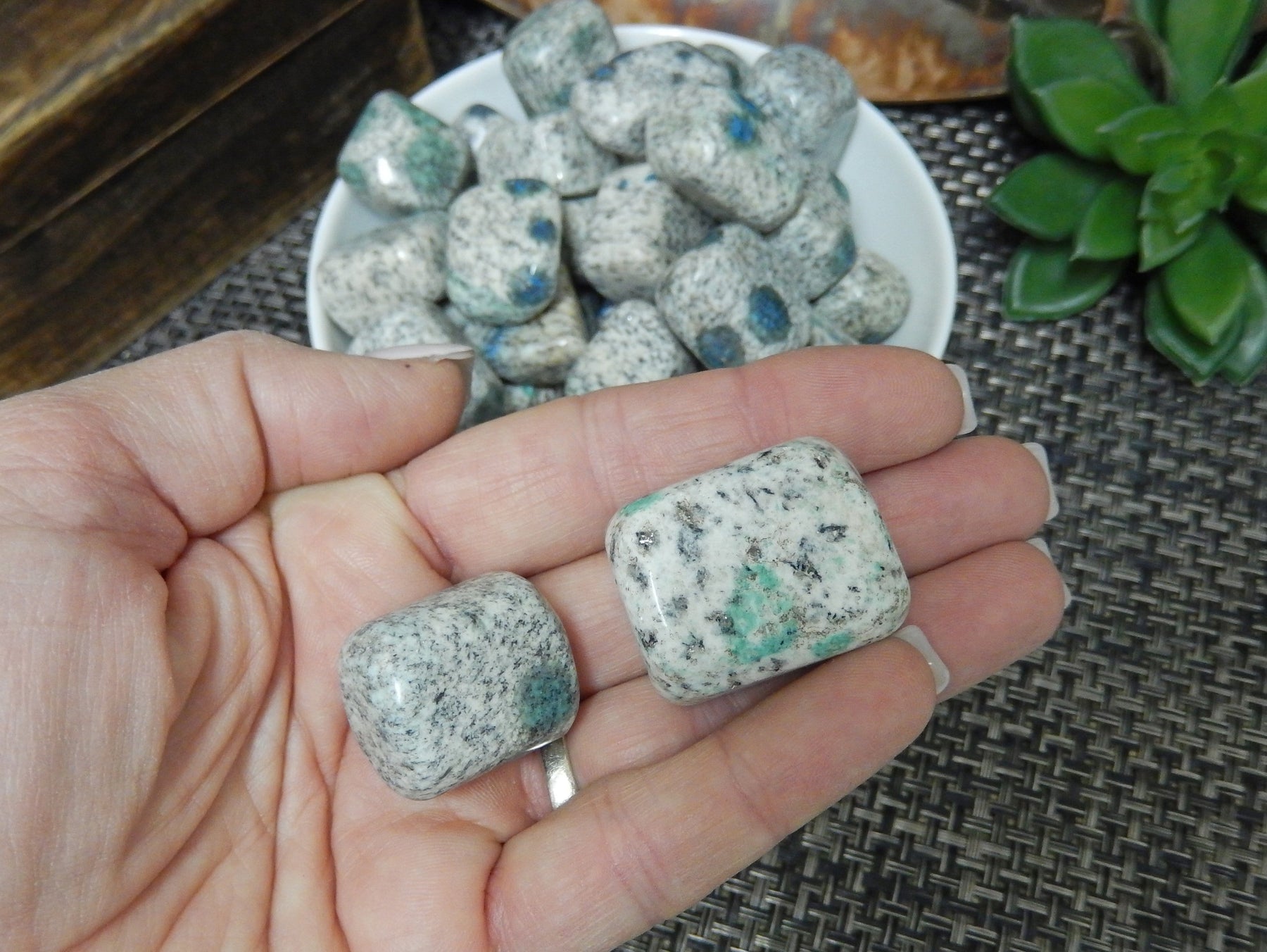 K2 Granite/Jasper Tumbled Stones Choose Quantity 1,3, or 5 stones (WRH