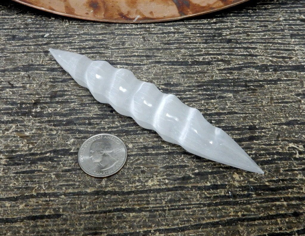 Selenite Wand Spiral Shaped Selenite Massage Wand Rk900b22 Rock Paradise