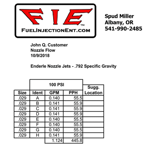 Enderle Fuel Pump Flow Chart