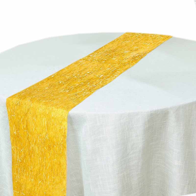 Efavormart 48 inchx120 inch White Pearl Embellished Sheer Tulle Table Runner, Elegant Formal Table Linen