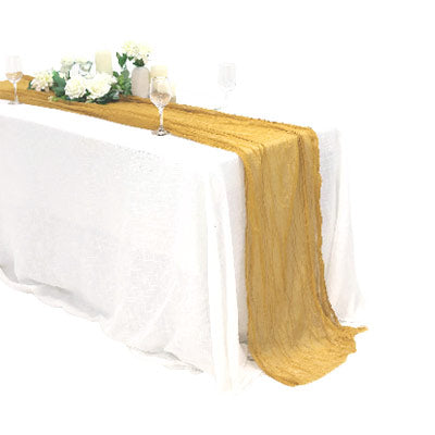 Efavormart 48 inchx120 inch White Pearl Embellished Sheer Tulle Table Runner, Elegant Formal Table Linen