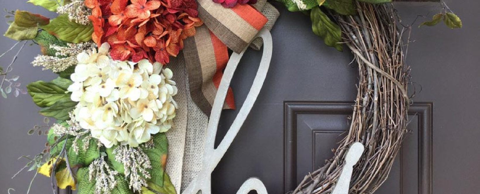 Classy Autumn Wreath with Fall Floral