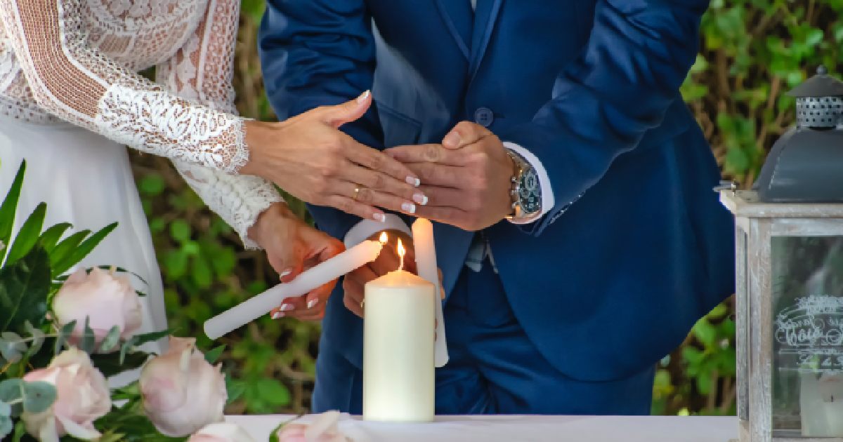 A sand ceremony is a popular ritual in beach weddings.