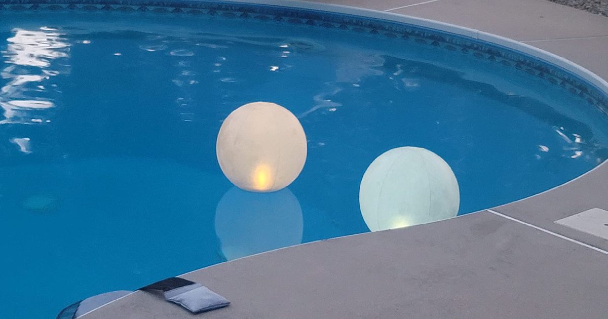 Glowing orbs in pool - best lights for party night swim