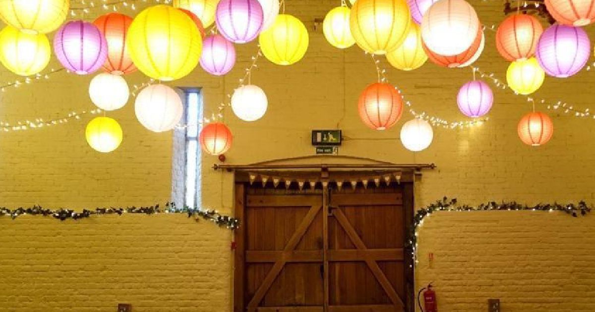 Festive lanterns and fairy lights - best lights for party glow.