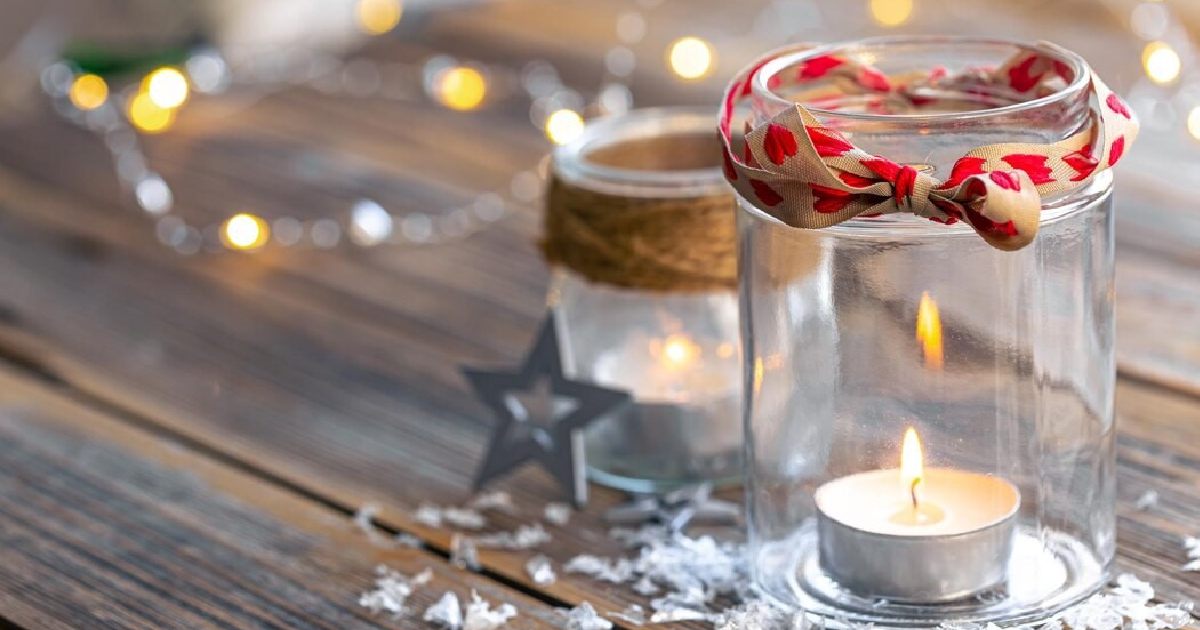 Snowy Candle Jars