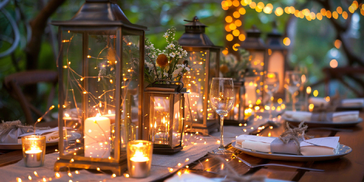 Magical ambiance with DIY centerpiece ideas using lanterns and lights