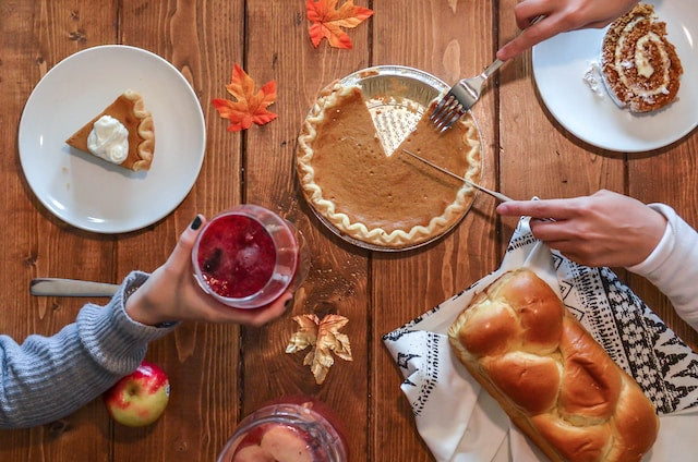 Friendsgiving pie and desserts