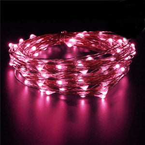 20 LED Starry Bright String Lights 90" Micro Fairy Lights Fuchsia - Battery Operated - Default Title