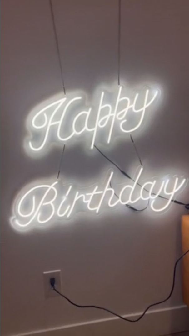 Happy Birthday neon light sign