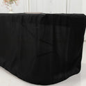 Open Back Fitted Polyester Rectangle Tablecloth 96x30inch Black