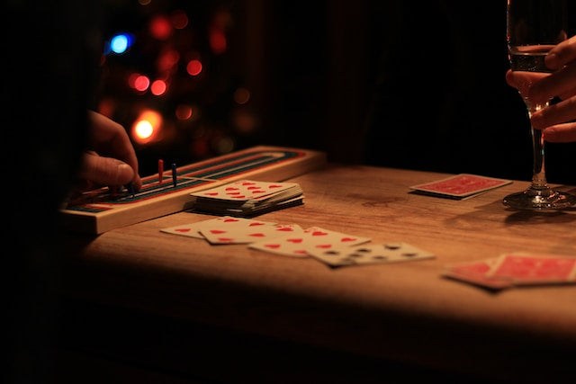 Cards and a wine glass