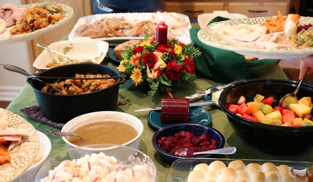 Food spread on the table