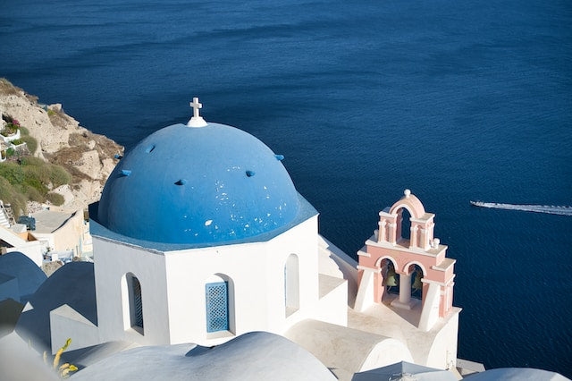 Destination wedding church overlooking the ocean