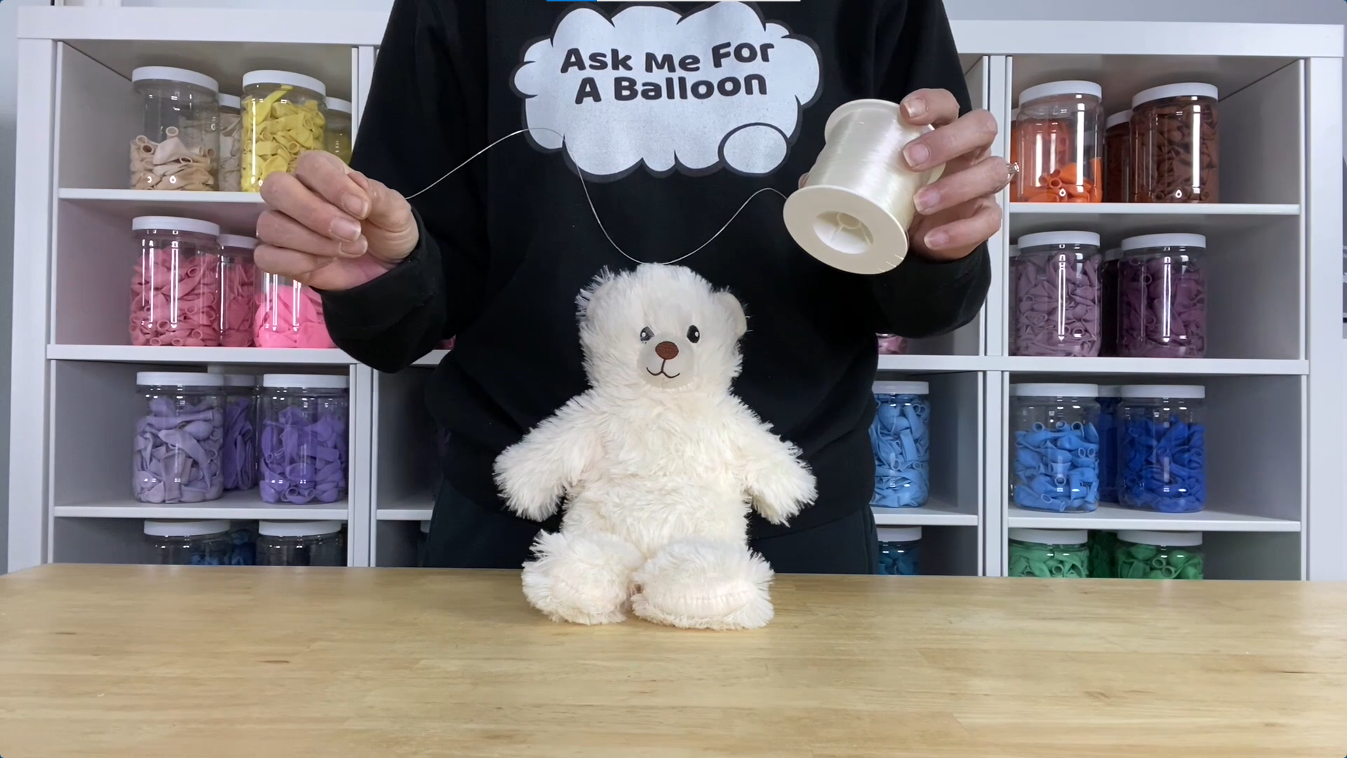 Plush stuffed teddy bear and craft wire