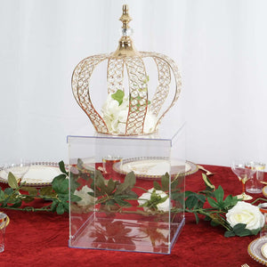 Clear Acrylic Pedestal Riser, Transparent Display Box with Interchangeable Lid and Base 12" - Default Title
