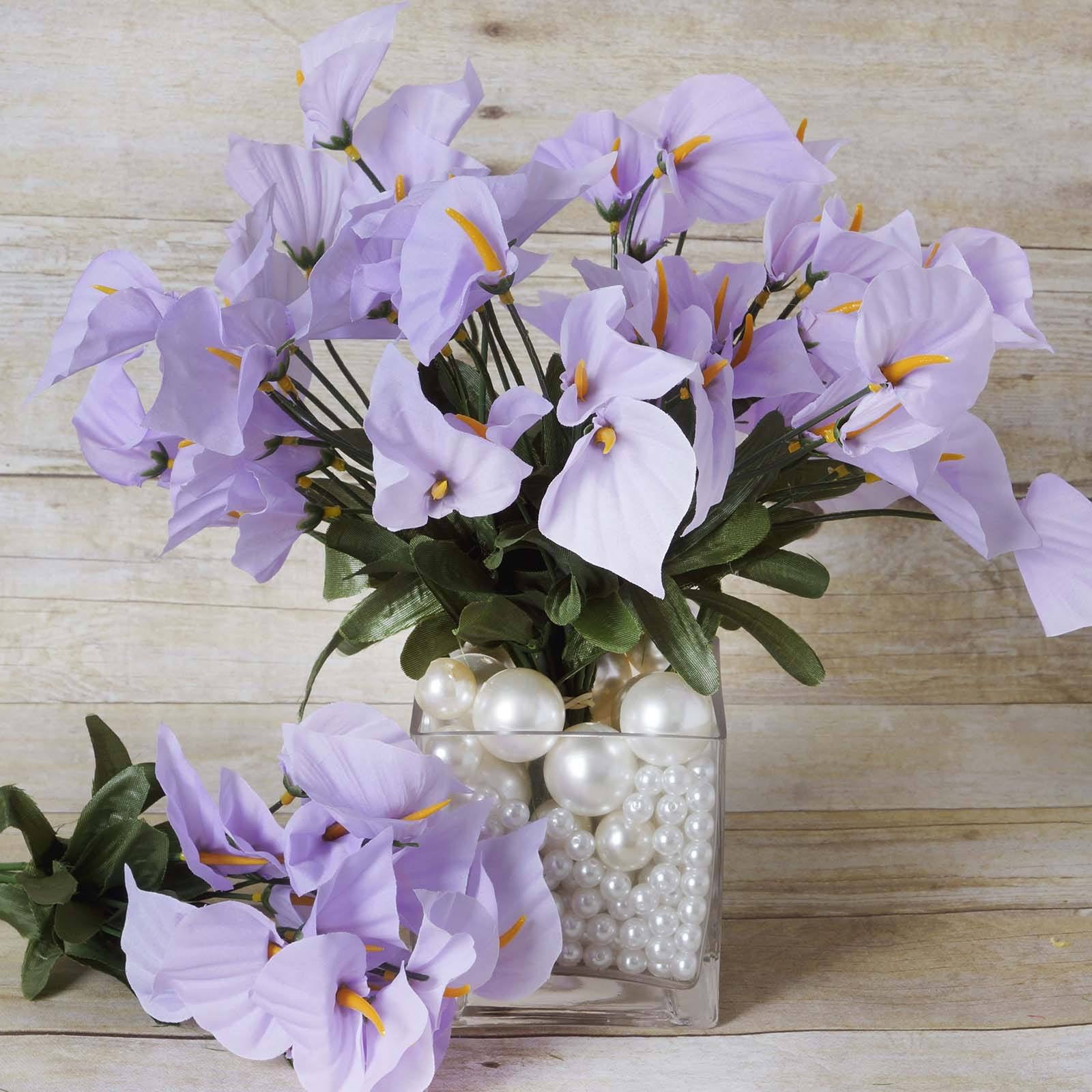 252 Artificial Mini Calla Lilies Flower - Lavender | eFavorMart