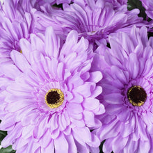4 Bushes | Lavender Artificial Silk Gerbera Daisy Flowers, Faux Bouquets#whtbkgd