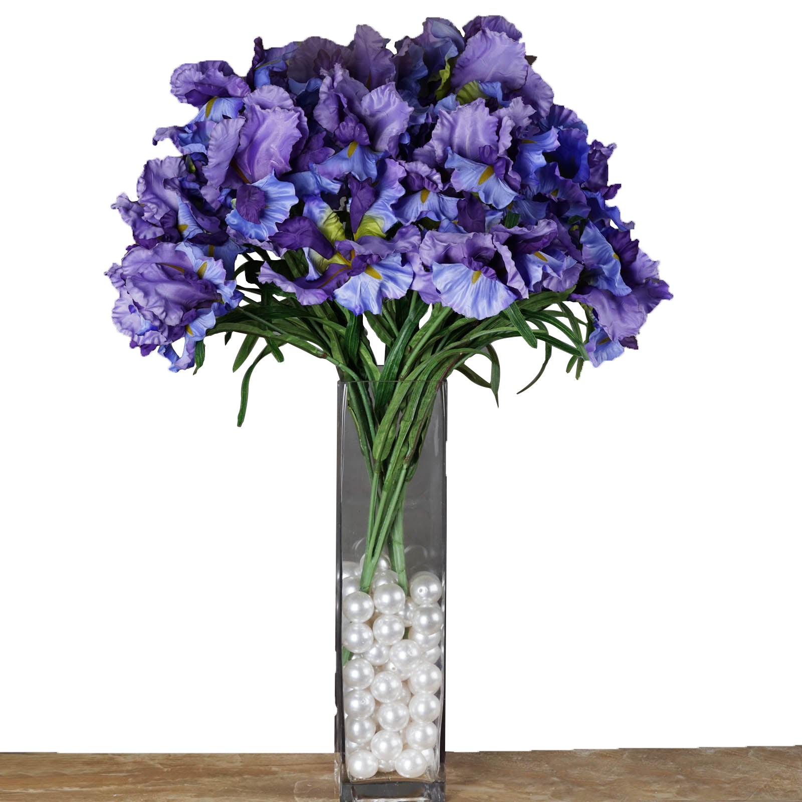 4 Bush 36 Pcs Purple Artificial Large Iris Flowers Bridal Bouquet Wedding Decoration Efavormart 