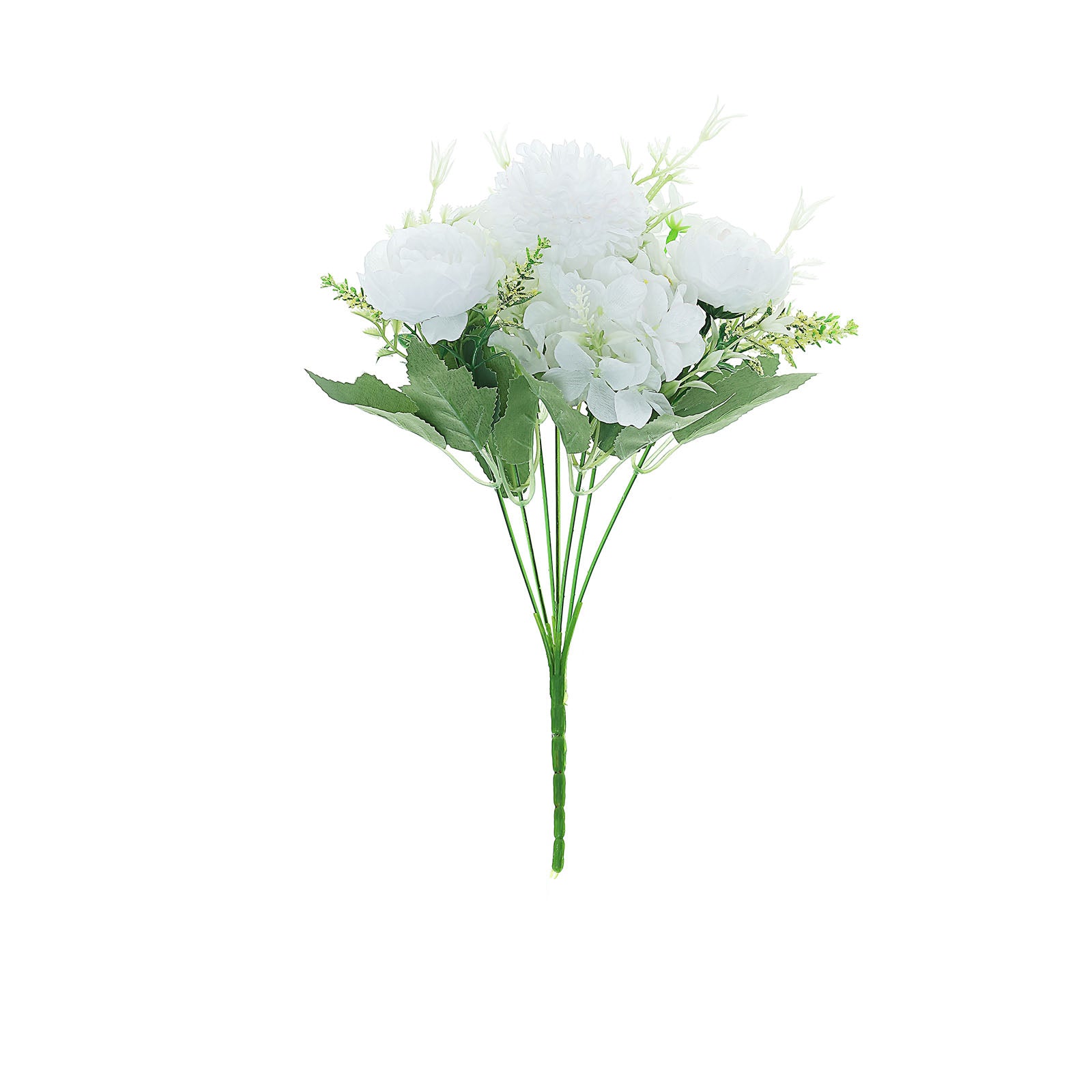 2 Pack | White Silk Peony Bouquet, Assorted Artificial Flowers For ...