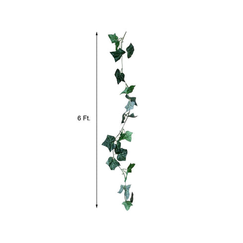 8 Pack | 6 FT Green UV Protected Artificial Ivy Leaf Garland | eFavorMart