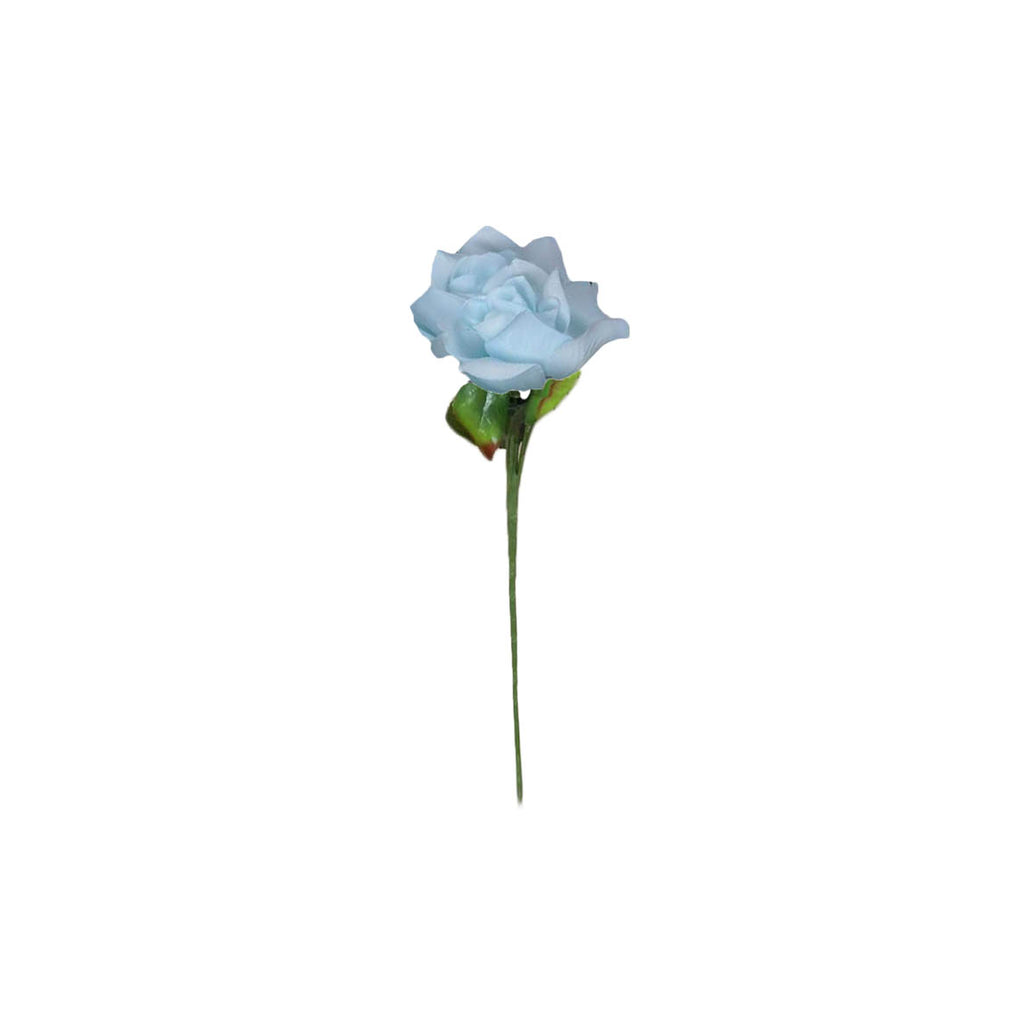 Download 24 Bush 168 Pcs Light Blue Artificial Bloom Roses Flowers ...