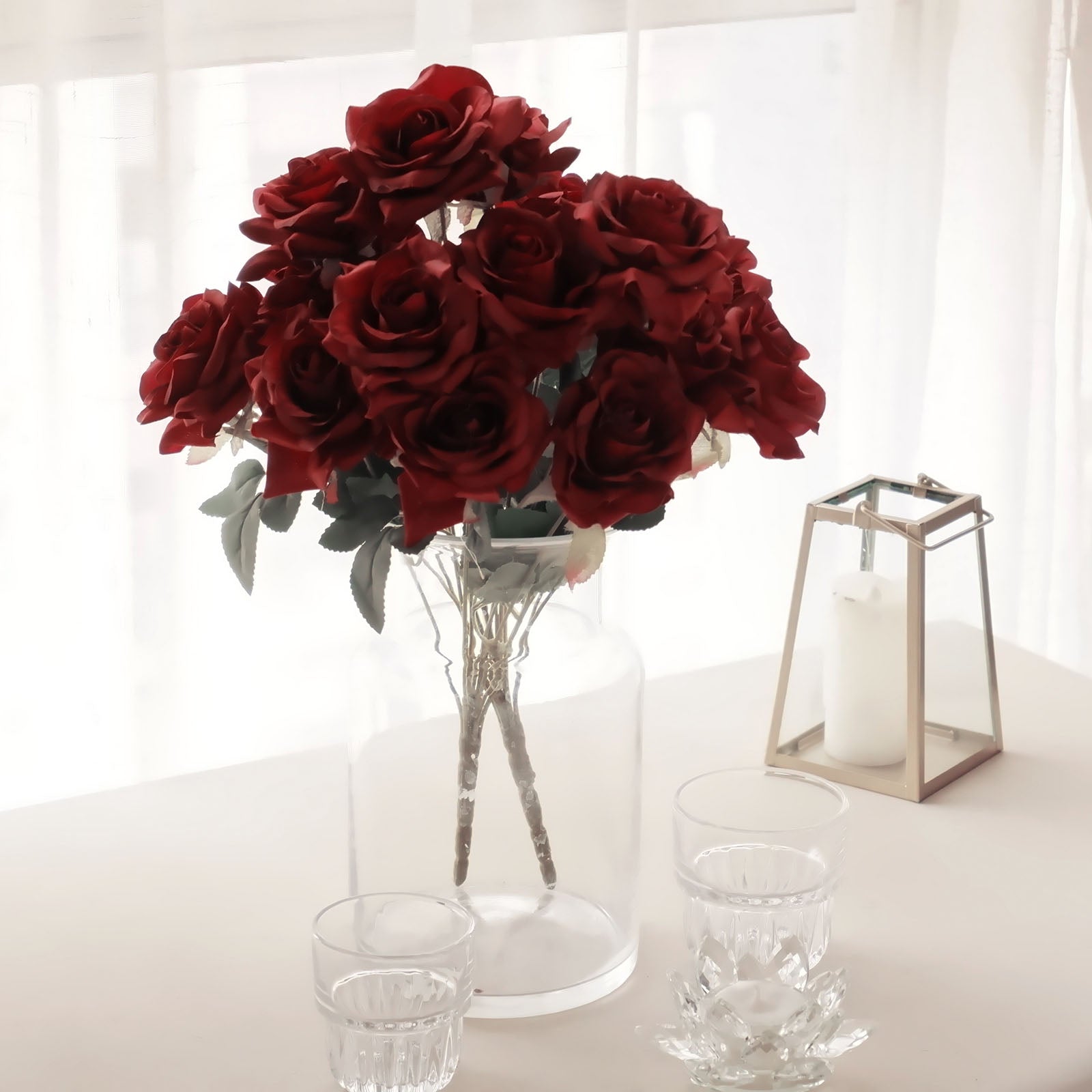 Real Touch Artificial Silk Rose Flower Bushes | eFavorMart