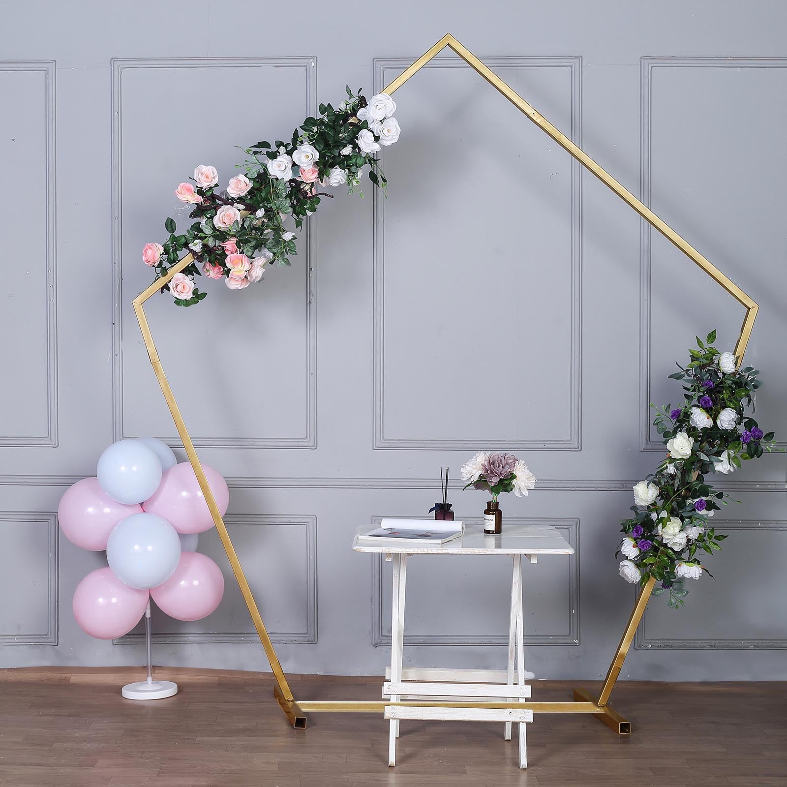 Parties Photo Booth Backdrop Stand For Weddings Efavormart 7ft Wooden Wedding Arch Backdrops Garden Decorations Outdoor Heptagonal Wedding Arbor Indoor Plant Support Structures Patio Lawn Garden Infinitodigital Com Br