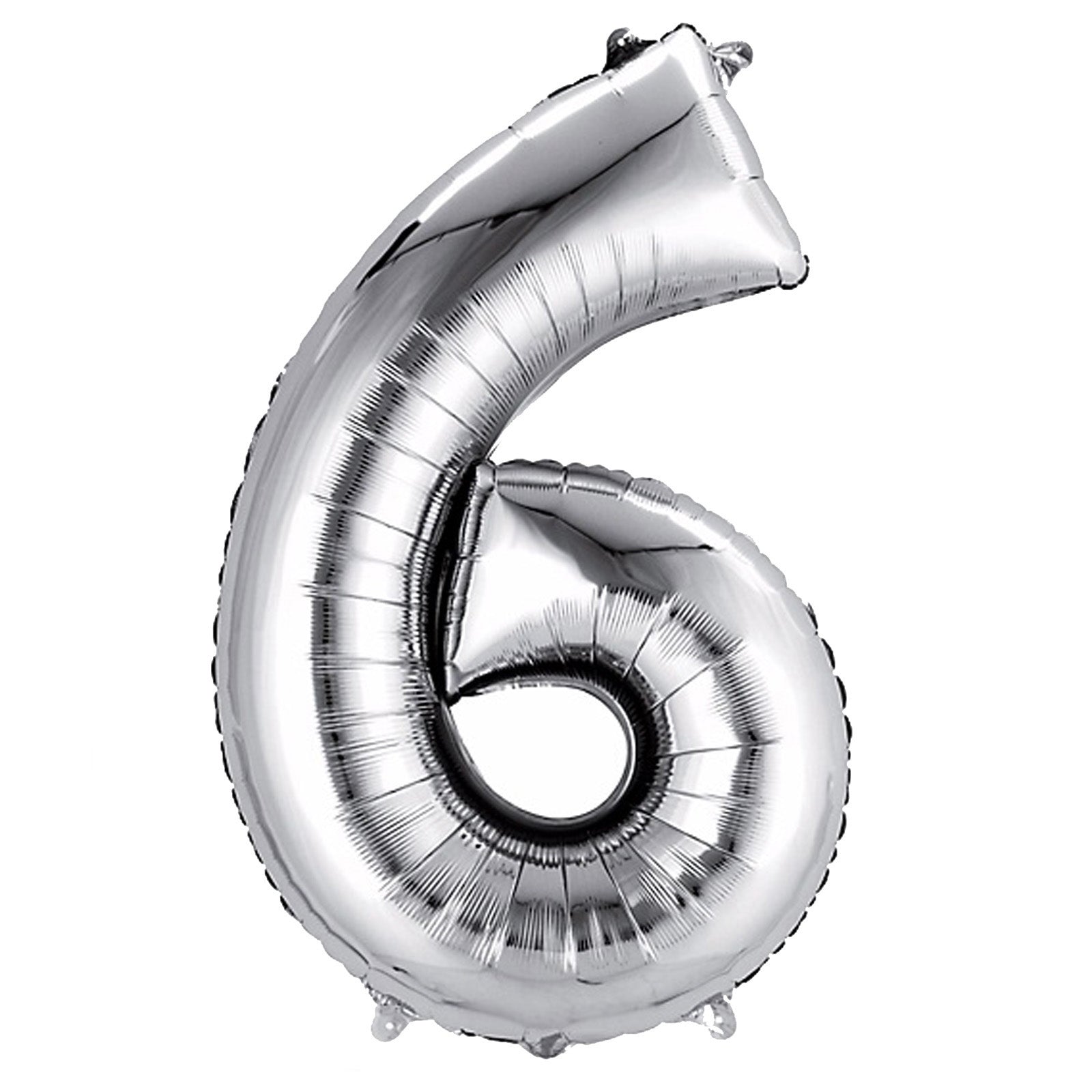 silver mylar number balloons