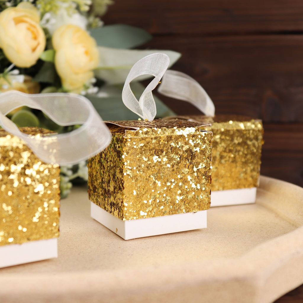 Sequin Glitter Mini Gift Boxes Party Favor Boxes | eFavorMart