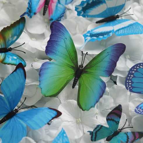 Download 12 Pack 3d Butterfly Wall Decals Stickers Diy Blue Collection Efavormart