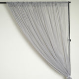10ft x 10ft Sheer Organza Curtain Panel - Silver | eFavorMart