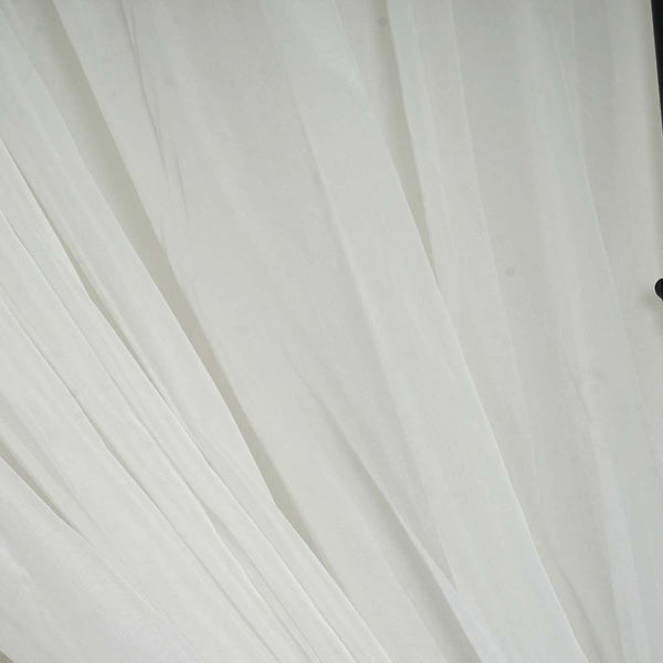 2 Pack | 5FTx10FT White Fire Retardant Sheer Organza Premium Curtain ...