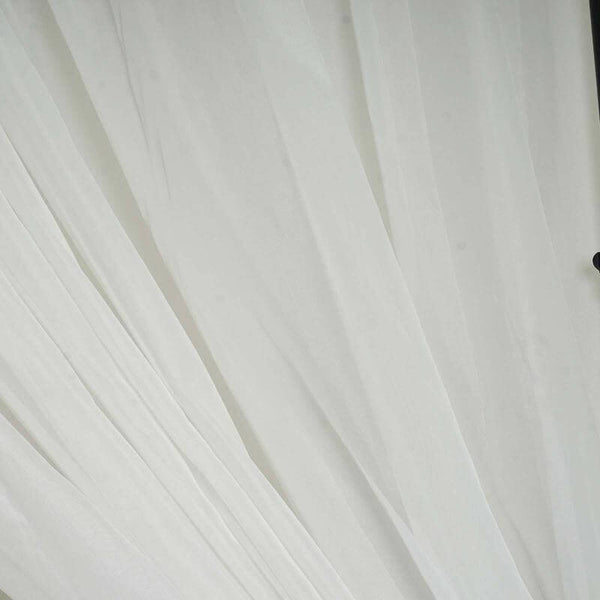 2 Pack | 5FTx10FT White Fire Retardant Sheer Organza Premium Curtain ...