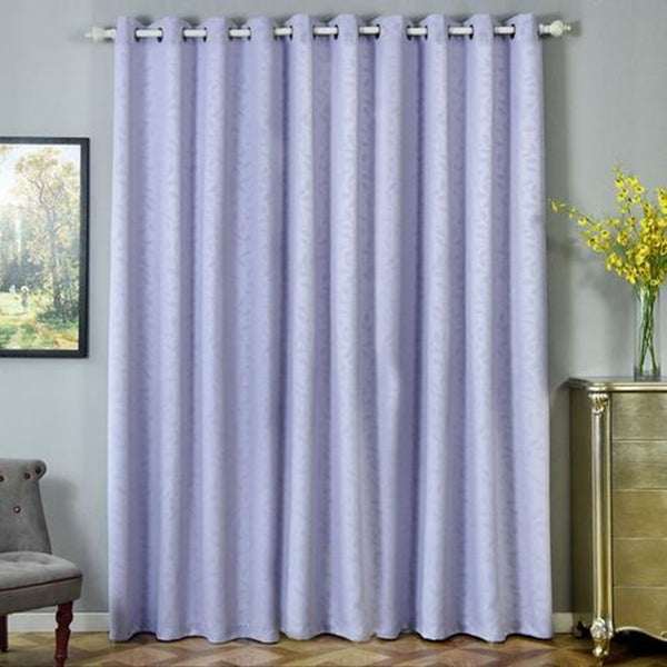 2 Pack  52quot;x96quot; Lavender Embossed Thermal Blackout Curtains With Chrome Grommet Window 
